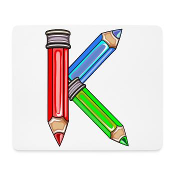 SCHOOLCHILD NAME GIFTS LETTER K - Mouse Pad (horizontal) - white - Front