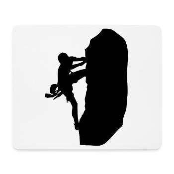 klettern_bergsteigen_silhouette - Tapis de souris (format paysage) - blanc - Devant