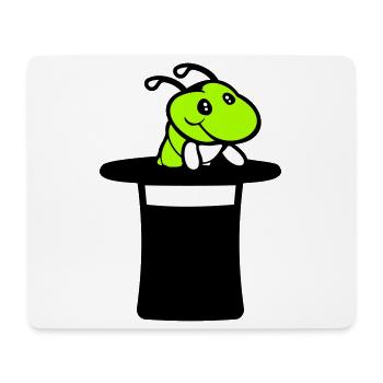 Raupe Zylinder Hut Magier Zauberer Zaubertrick süß - Mousepad (Querformat) - Weiß - Vorne