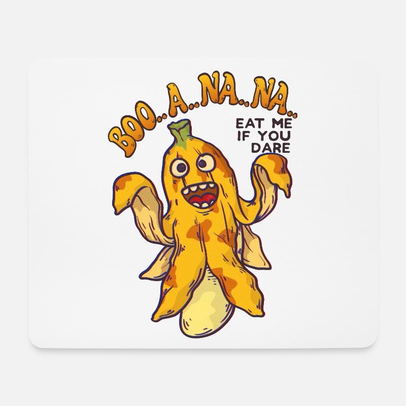 Booanana Boo Banane Halloween - Mousepad (Querformat) - Weiß