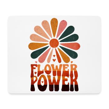 Flower Power Retro Sunrise - Mouse Pad (horizontal) - white - Front