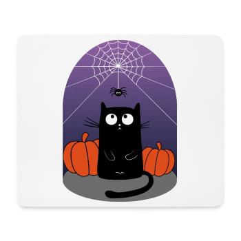 Halloween Cat, Spider and Pumpkins - Mouse Pad (horizontal) - white - Front