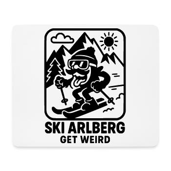 Ski Arlberg fou drôle - Tapis de souris (format paysage) - blanc - Devant