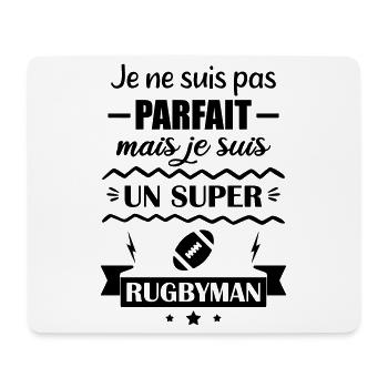 Super Rugbyman Sport Humor Rugby - Mousepad (Querformat) - Weiß - Vorne