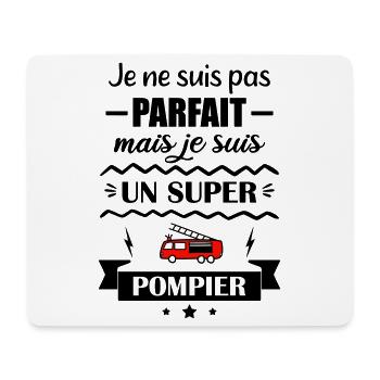 Super Pompier Héros du Feu Camion de pompiers - Tapis de souris (format paysage) - blanc - Devant