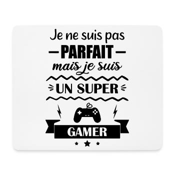 Super Gamer Gamer Videospiel Geek Gamer Gaming - Mousepad (Querformat) - Weiß - Vorne