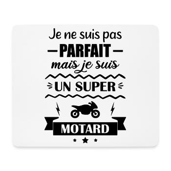 Not perfect but great biker - Mouse Pad (horizontal) - white - Front