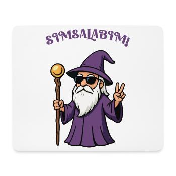 Purple Wizard Peace Sign - Mouse Pad (horizontal) - white - Front