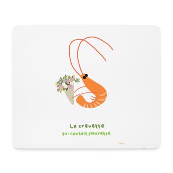 Floral shrimp and happy bouquet - Mouse Pad (horizontal) - white - Front