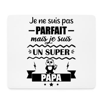 Nicht perfekt, aber toller Vater - Mousepad (Querformat) - Weiß - Vorne