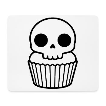 Spooky Cupcake | Halloween Skull - Mouse Pad (horizontal) - white - Front