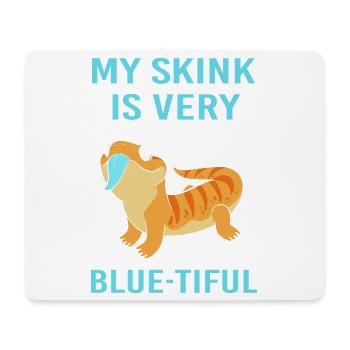 Lizard Blue Tongue - Mouse Pad (horizontal) - white - Front