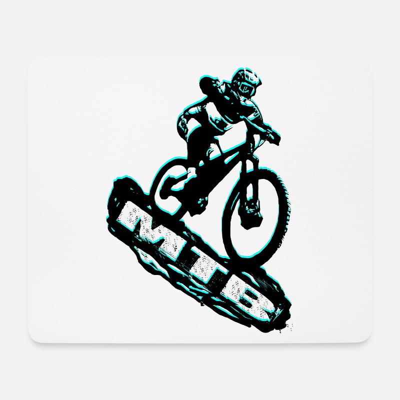 MTB bike - Mousepad (Querformat) - Weiß