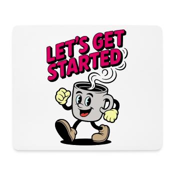 Coffee Kickstart Motif - Mouse Pad (horizontal) - white - Front