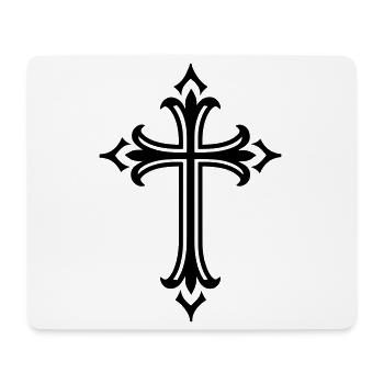 Kreuz Symbol Jesus - Mousepad (Querformat) - Weiß - Vorne