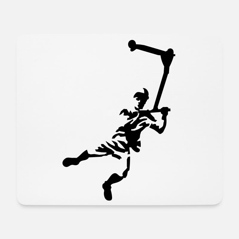 Kick scooter - Mousepad (Querformat) - Weiß
