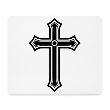 Kreuz Christlich Symbol - Mousepad (Querformat) - Weiß - Vorne