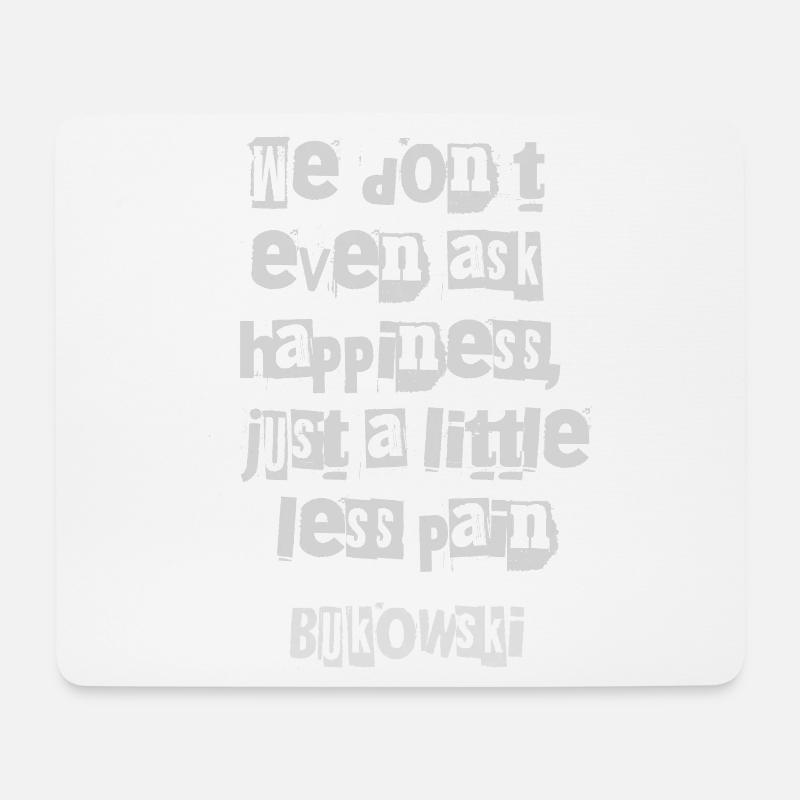 Charles Bukowskis fragmentierte Typografie - Mousepad (Querformat) - Weiß