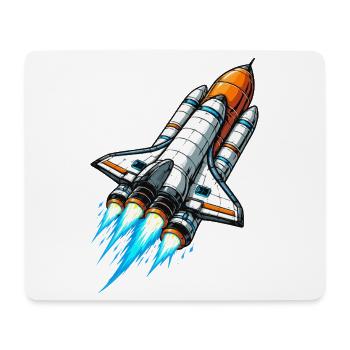 Spaceship Space Rocket - Mouse Pad (horizontal) - white - Front