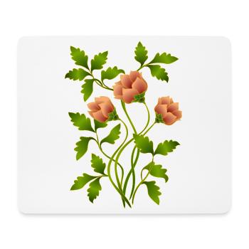 Blumen - Mousepad (Querformat) - Weiß - Vorne