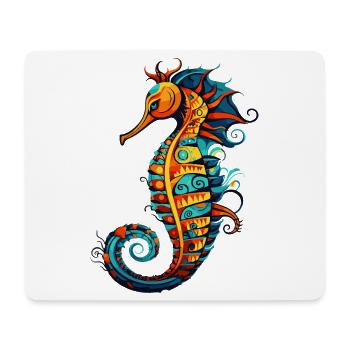 Seahorse Comic Seahorse - Mouse Pad (horizontal) - white - Front