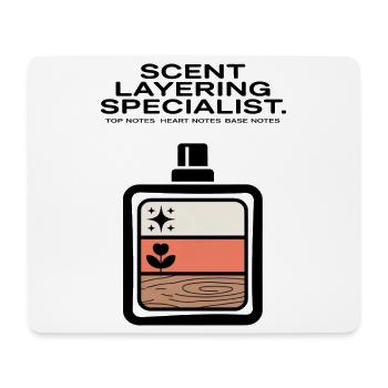 Scent Layering Top Heart Base Notes - Mouse Pad (horizontal) - white - Front