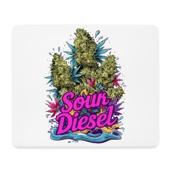 Sour Diesel - Mousepad (Querformat) - Weiß - Vorne