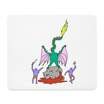Dragon Fighter - Tapis de souris (format paysage) - blanc - Devant
