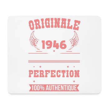 1946 – Exemplaire unique – Qualité premium - Tapis de souris (format paysage) - blanc - Devant