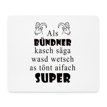 Dialecte des Grisons Super expression - Tapis de souris (format paysage) - blanc - Devant
