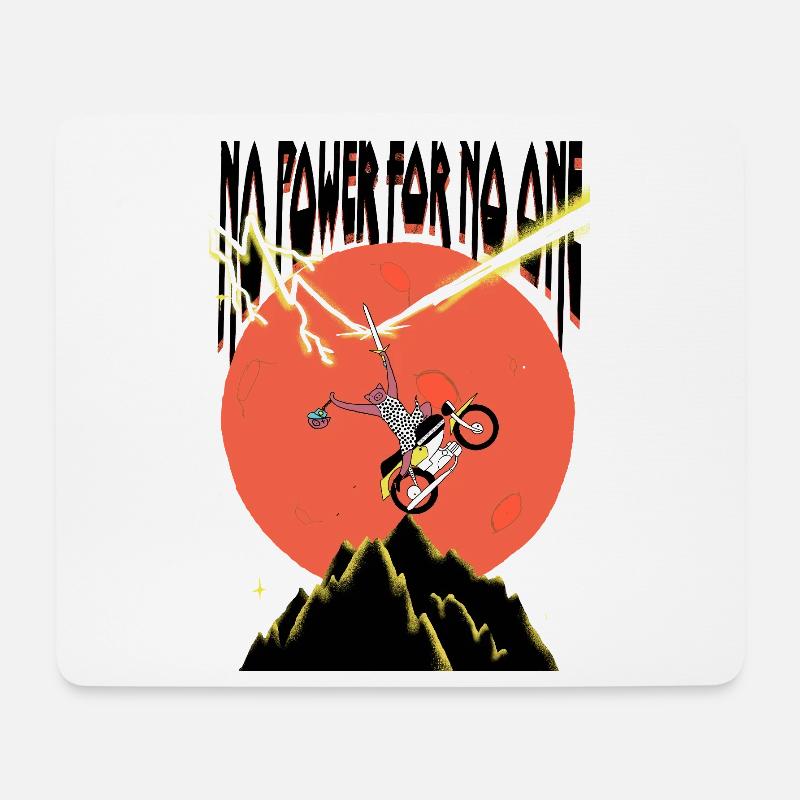 No_Power_for_no_one - Mousepad (Querformat) - Weiß