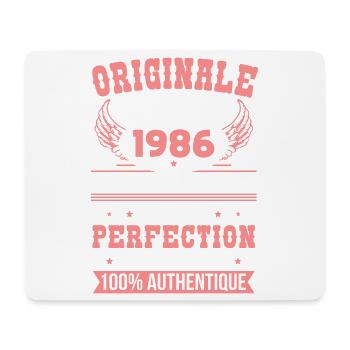 1986 – Exemplaire unique – Qualité premium - Tapis de souris (format paysage) - blanc - Devant