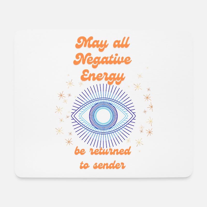 Pas d’énergie négative - Tapis de souris (format paysage) - blanc