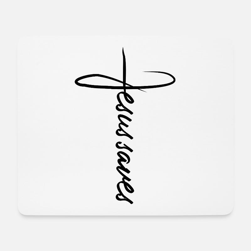 Jesus Christus Geschenk Spruch - Mousepad (Querformat) - Weiß