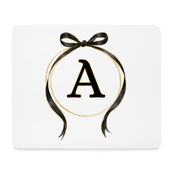 A - Circle Loop Black Gold - Mouse Pad (horizontal) - white - Front