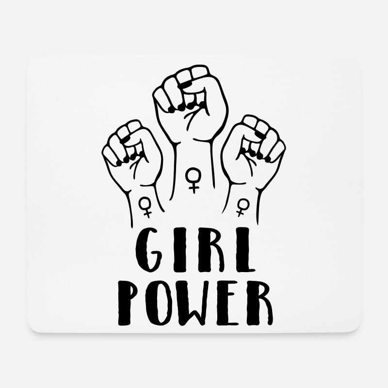 Girl Power - Mousepad (Querformat) - Weiß