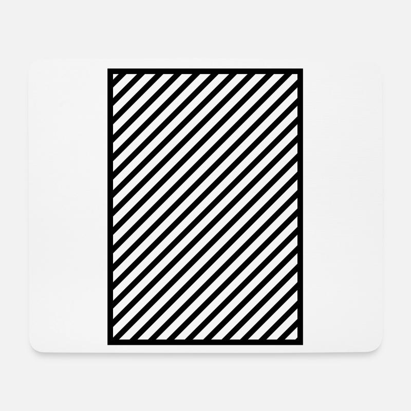 Schwarze Streifen im Rahmen - Mousepad (Querformat) - Weiß