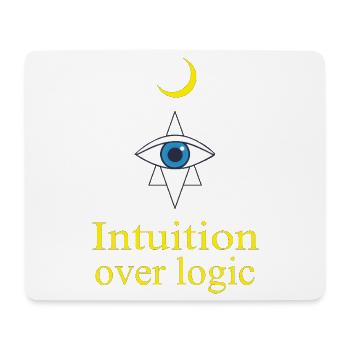 Intuition plutôt que logique - Tapis de souris (format paysage) - blanc - Devant
