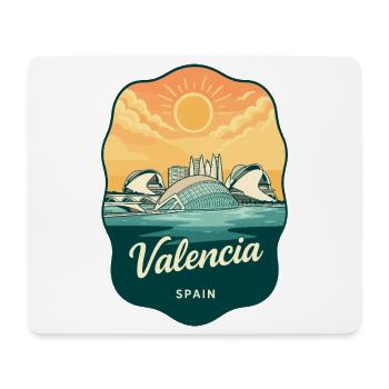 Valencia Spain Vintage Sunset Travel Badge - Mouse Pad (horizontal) - white - Front