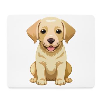 cute labrador retriever - Mouse Pad (horizontal) - white - Front