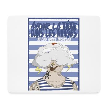 Nuage et tatouages marins - Tapis de souris (format paysage) - blanc - Devant