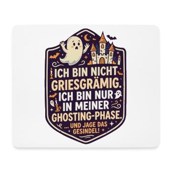 Ghosting Phase lustiger Halloween Spruch - Mousepad (Querformat) - Weiß - Vorne
