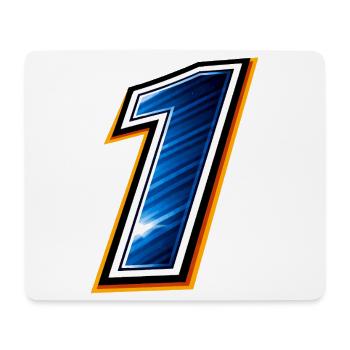 Number 1 Football Shirt Sport Design Minimal - Mouse Pad (horizontal) - white - Front