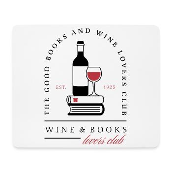 Wein-Buchclub, lustige, dunkle Liebesroman-Lesegruppe - Mousepad (Querformat) - Weiß - Vorne