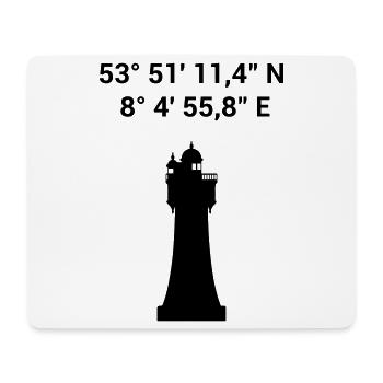 Red Sand Lighthouse - Maritime North Sea Baltic Sea - Mouse Pad (horizontal) - white - Front