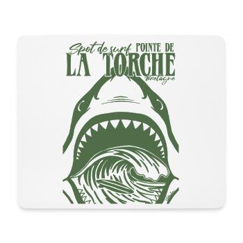 La Torche Surf Requin Bretagne - Tapis de souris (format paysage) - blanc - Devant