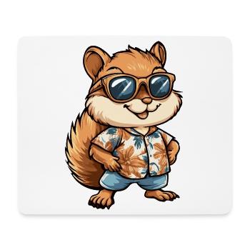Squirrel Comic Holiday - Mouse Pad (horizontal) - white - Front