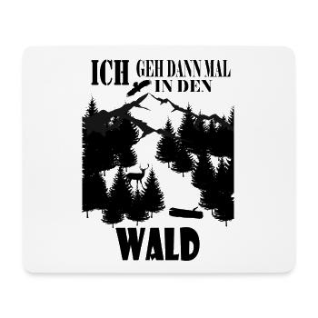 Alpen-Gipfel Silhouette - Mousepad (Querformat) - Weiß - Vorne