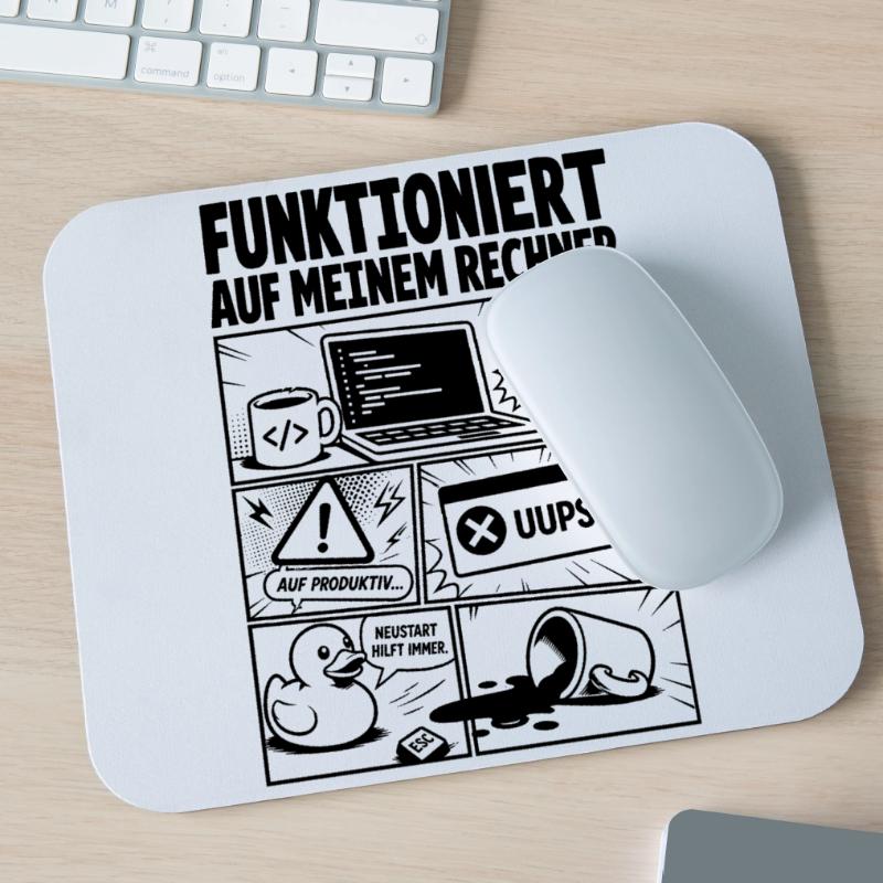 Läuft Coding Comic Design Mousepad (Querformat)