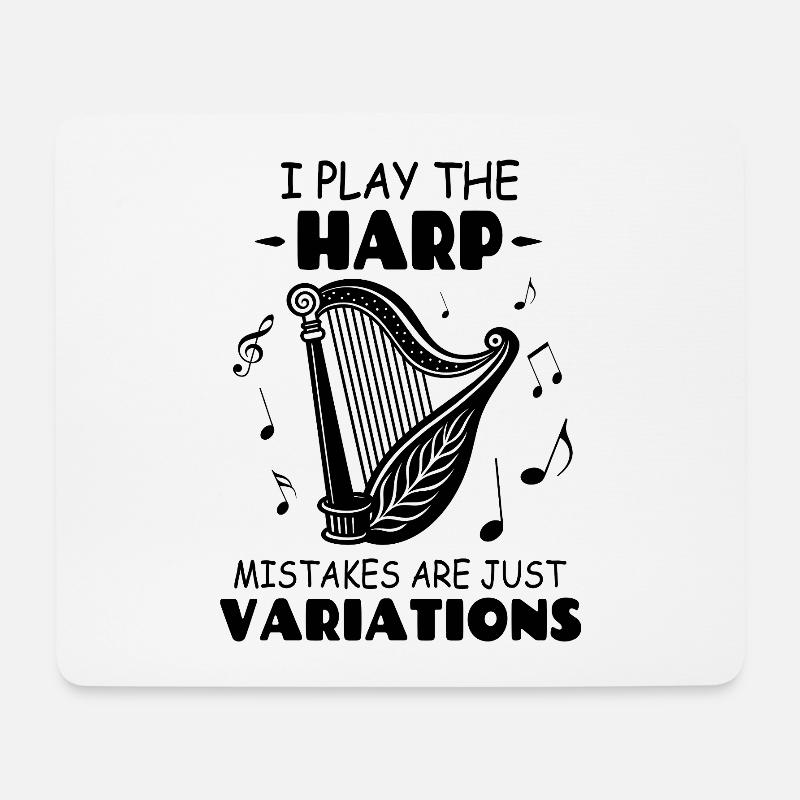 Ich spiele The Harp Fehler sind nur Variationen - Mousepad (Querformat) - Weiß